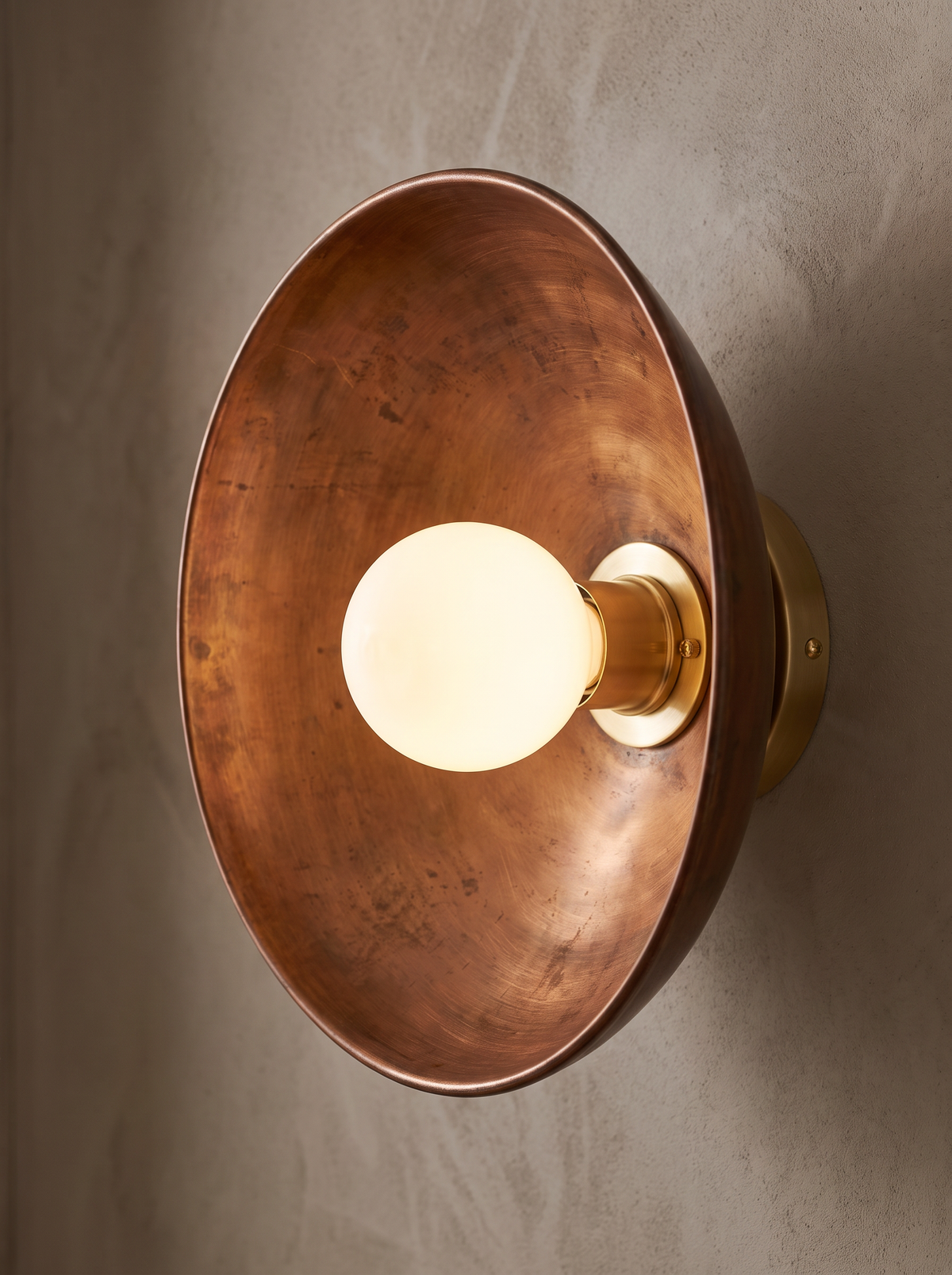 Quintessa wall sconce close up, Presence, Even Unlit