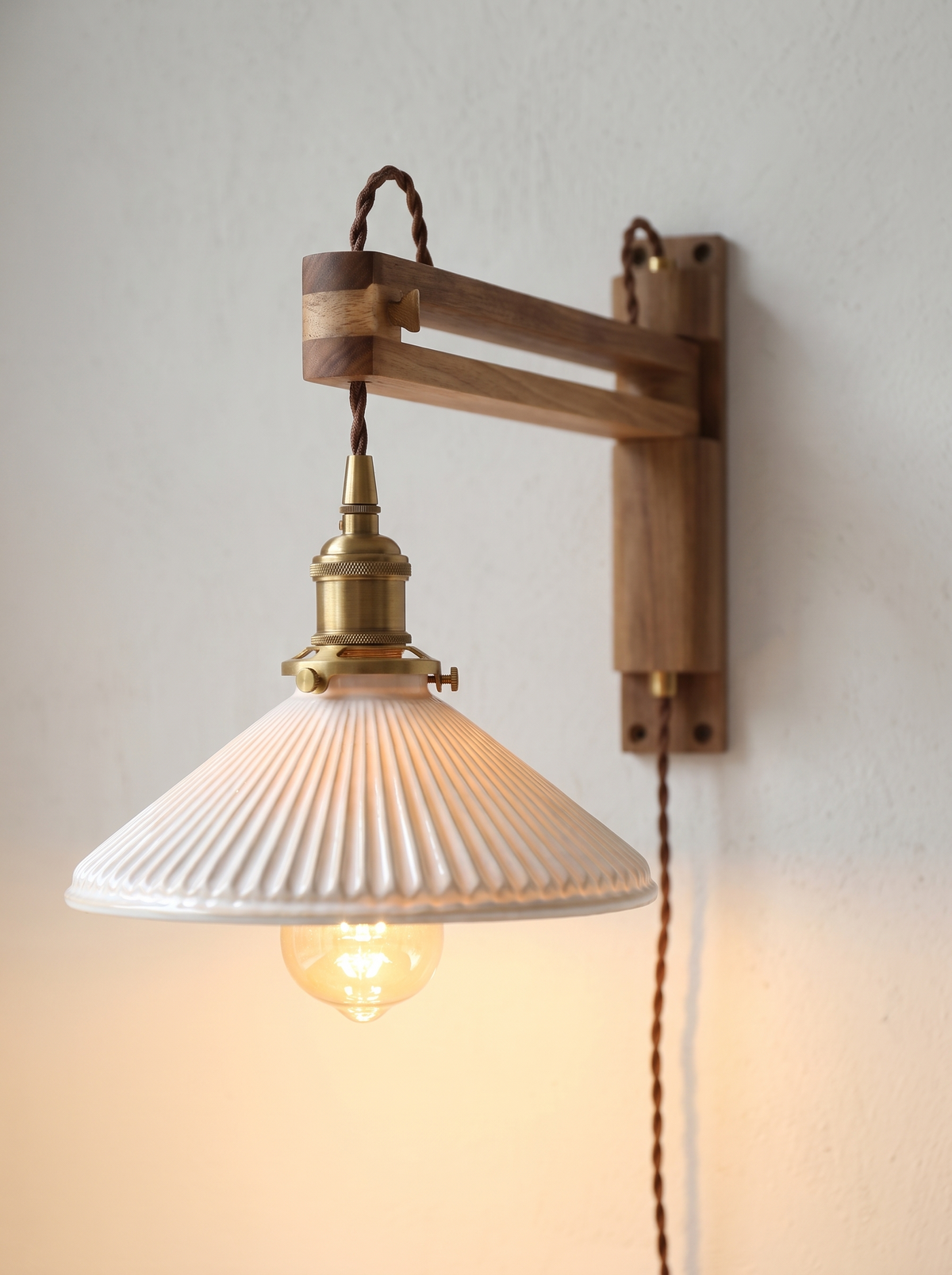 Ursaline wall sconce close up, Caught in Glass