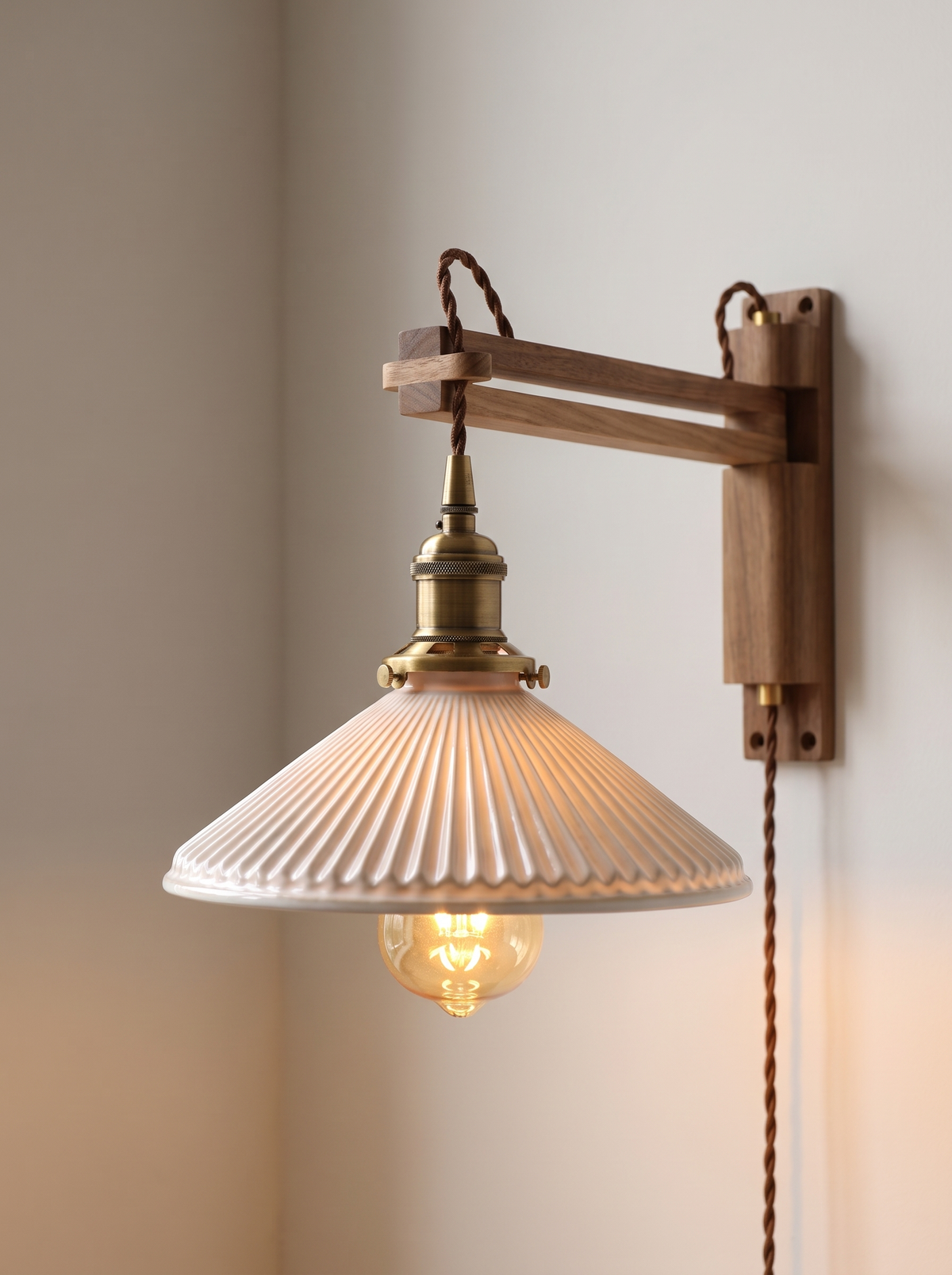 Ursaline wall sconce close up, The Corridor, Transformed