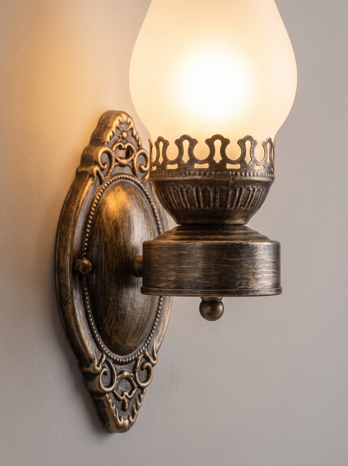 Briolette wall sconce close up, Guiding Light