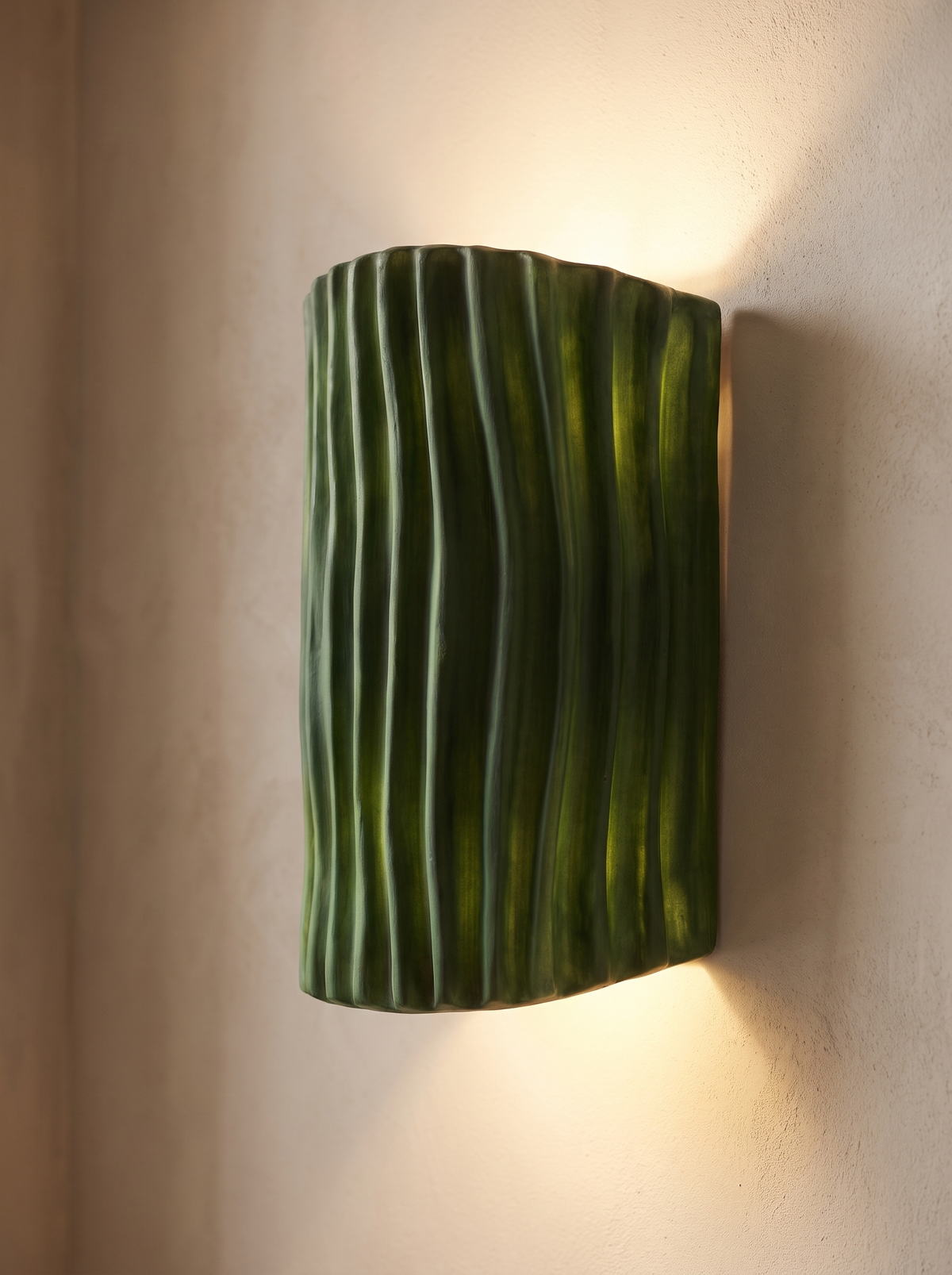 Harloway wall sconce close up, Sculpted in Cast Resin