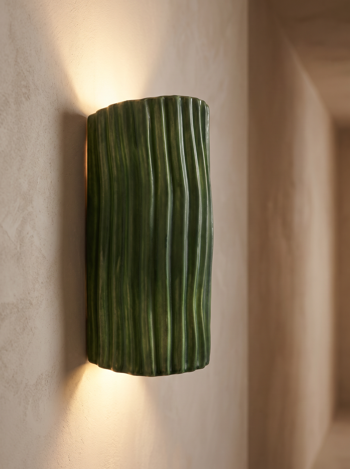 Harloway wall sconce close up, The Corridor, Transformed