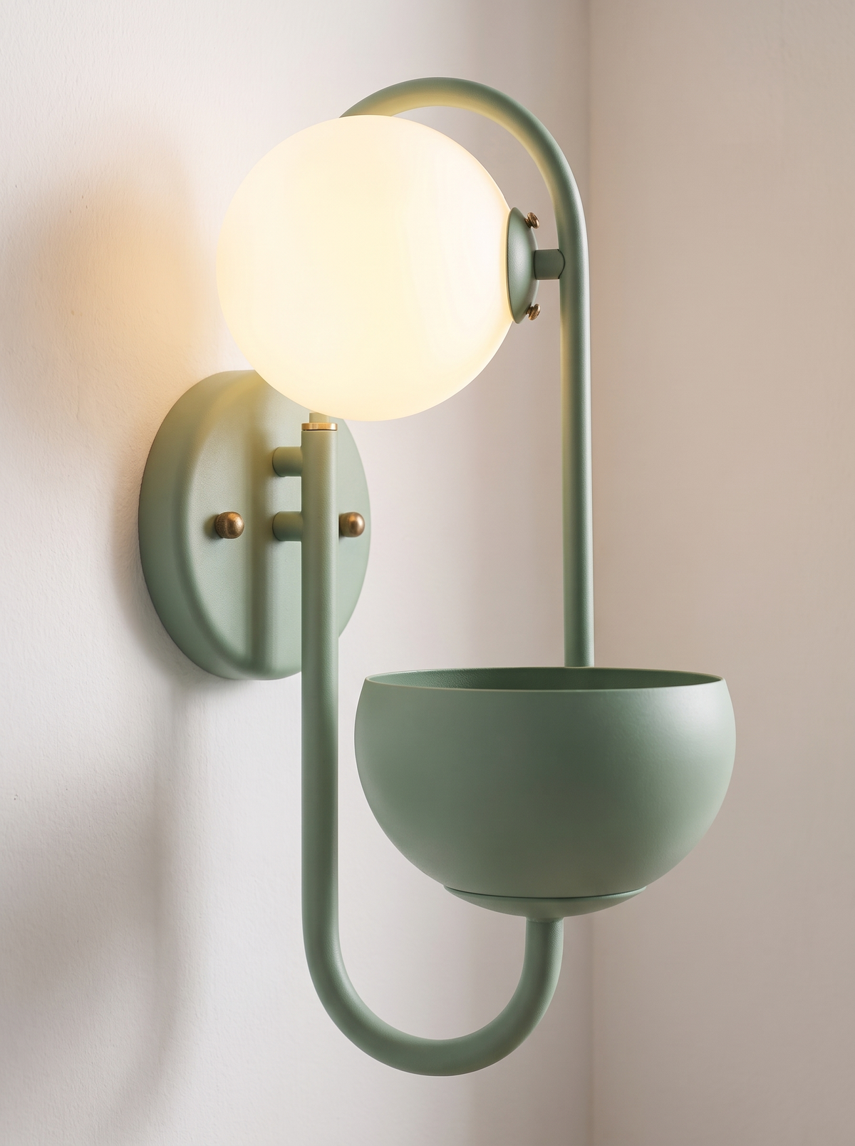 Kensielle wall sconce close up, The Corridor, Transformed