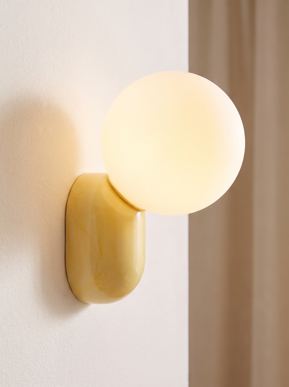 Primavelle wall sconce close up, Sculpted in Cast Resin
