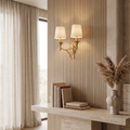 Calanthea European Iron Fabric Mushroom Wall Sconce for Bedside and Study Reading