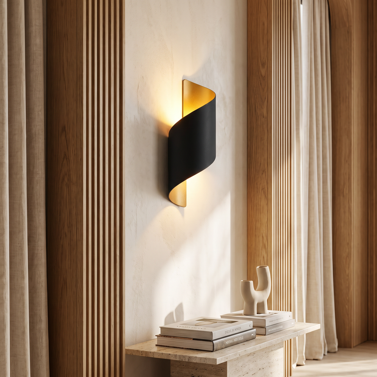Ombrelle Minimalist Waterproof Aluminum LED Wall Sconce for Bedroom and Bath