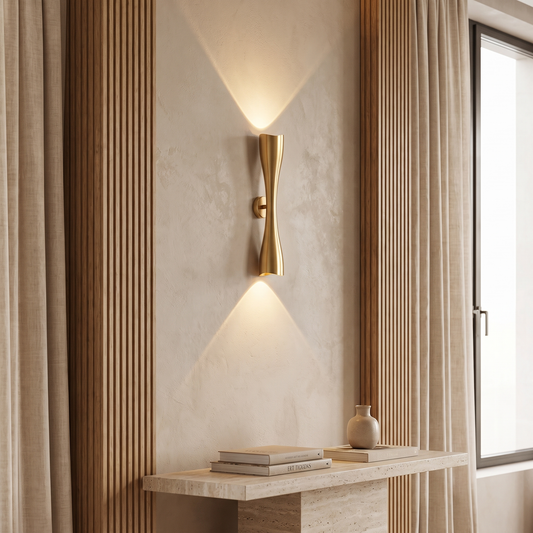 Xaverine Modern Metal Long Horn Wall Sconce with Dual LED for Living Room and Bedroom