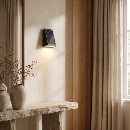 Roseline Weatherproof Solar LED Wall Sconce for Garden Walls and Patio Steps