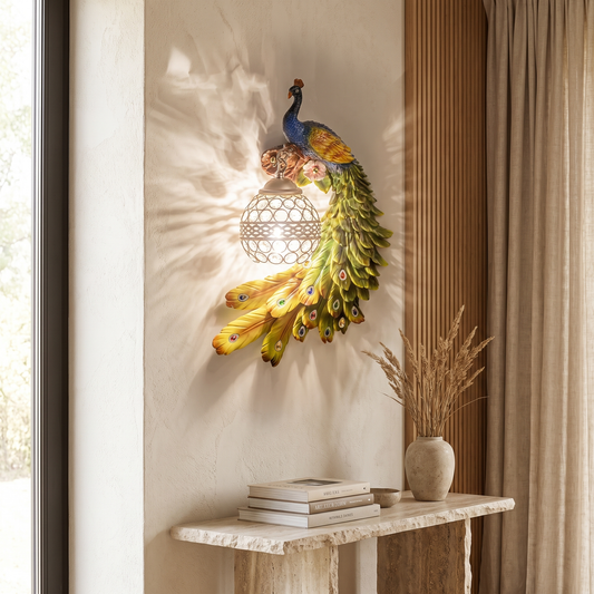 Quiviera European Resin Crystal LED Wall Sconce for Hallway and Stairwell Lighting