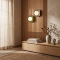 Ellsworth Nordic Iron Globe Glass Wall Sconce for Bedside and Stairwell Lighting