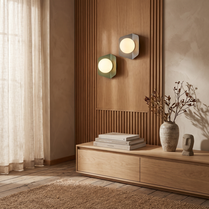 Ellsworth Nordic Iron Globe Glass Wall Sconce for Bedside and Stairwell Lighting