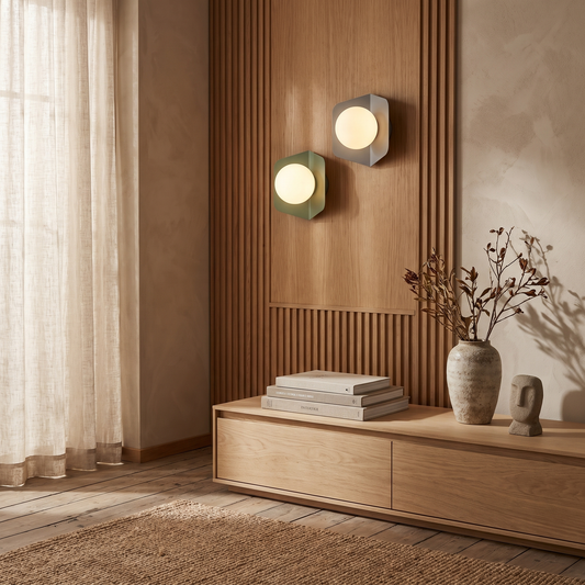 Ellsworth Nordic Iron Globe Glass Wall Sconce for Bedside and Stairwell Lighting