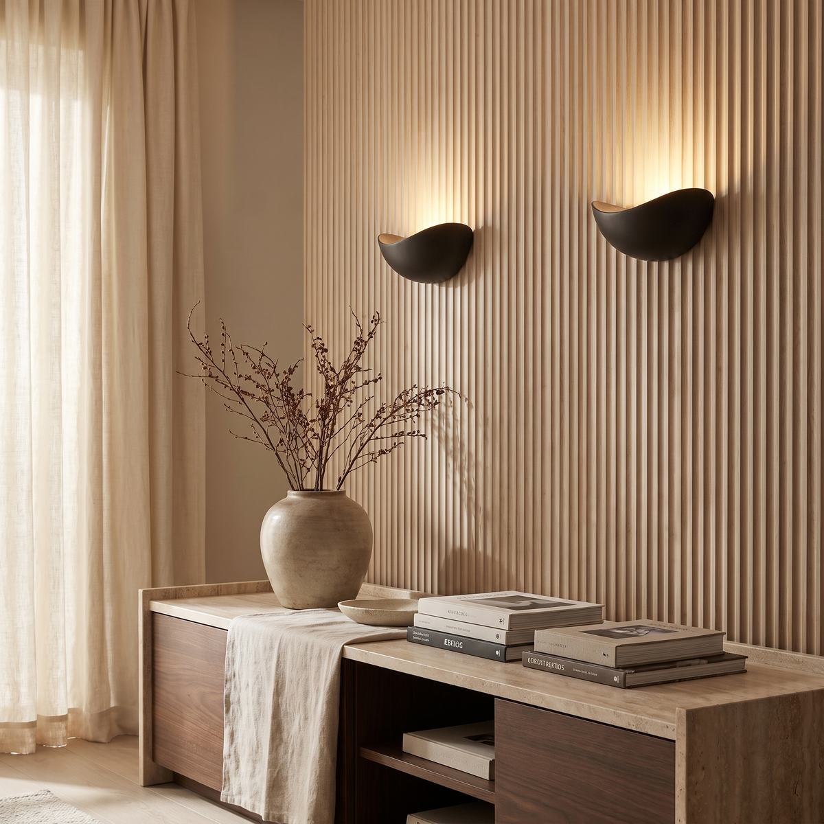 Zorielle Modern Half-Round Aluminum LED Wall Sconce for Living Room Accent