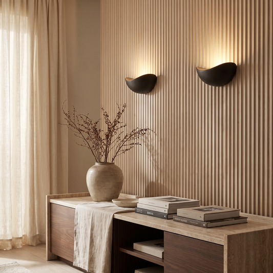 Zorielle Modern Half-Round Aluminum LED Wall Sconce for Living Room Accent