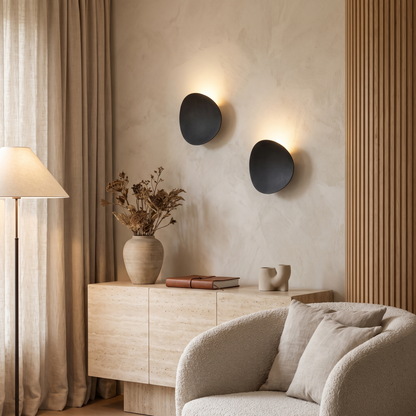 Alarielle Minimalist Curved Aluminum LED Wall Sconce for Hallway and Stairwell Lighting