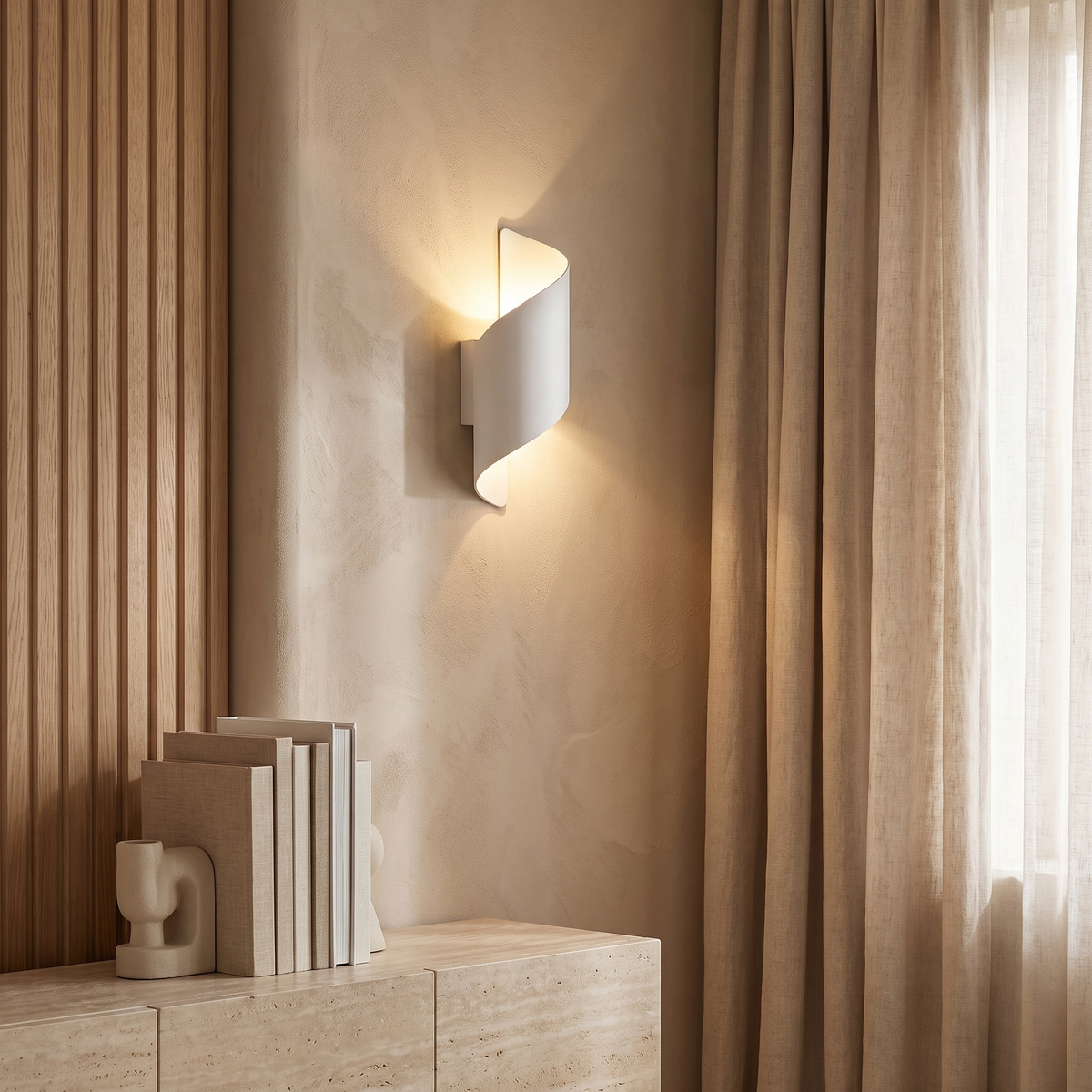 Ombrelle Minimalist Waterproof Aluminum LED Wall Sconce for Bedroom and Bath