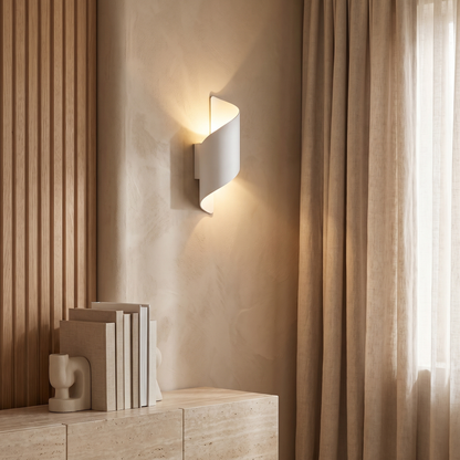 Ombrelle Minimalist Waterproof Aluminum LED Wall Sconce for Bedroom and Bath