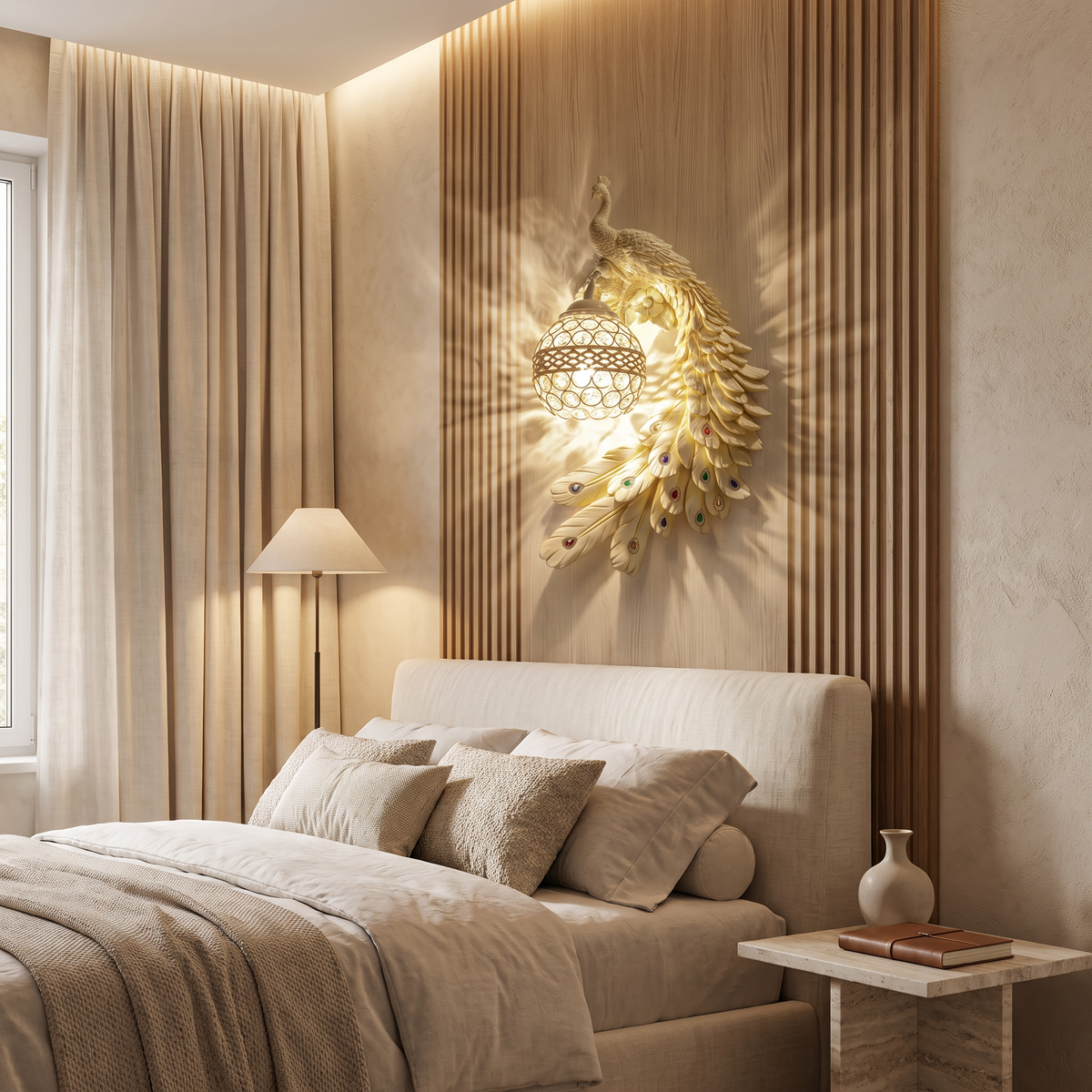 Quiviera European Resin Crystal LED Wall Sconce for Hallway and Stairwell Lighting