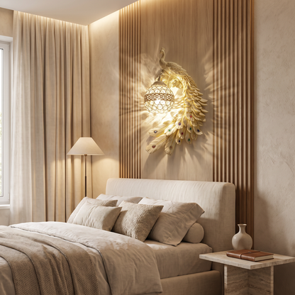 Quiviera European Resin Crystal LED Wall Sconce for Hallway and Stairwell Lighting