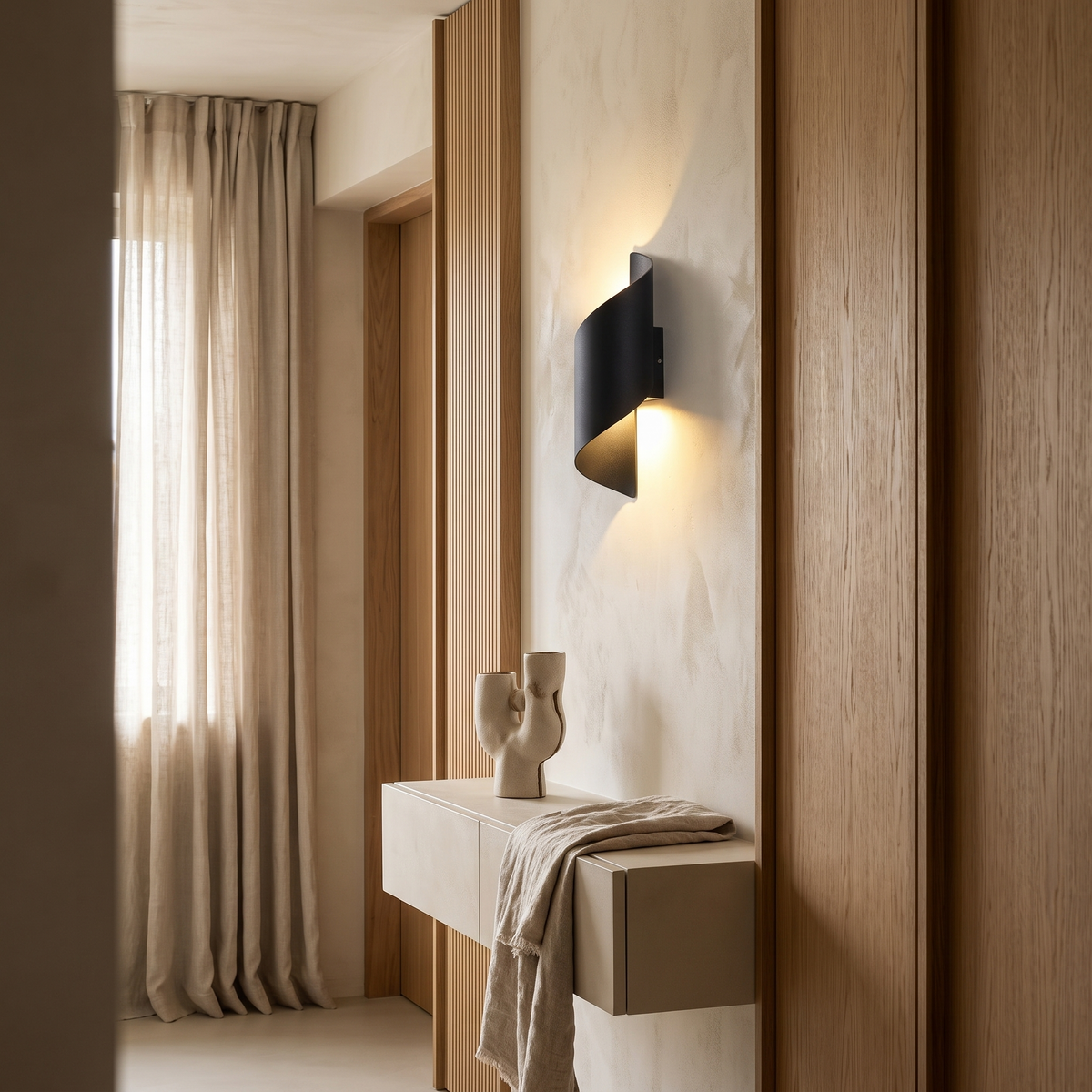 Ombrelle Minimalist Waterproof Aluminum LED Wall Sconce for Bedroom and Bath