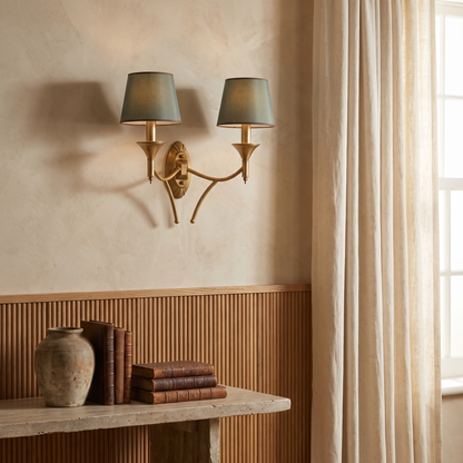 Calanthea European Iron Fabric Mushroom Wall Sconce for Bedside and Study Reading