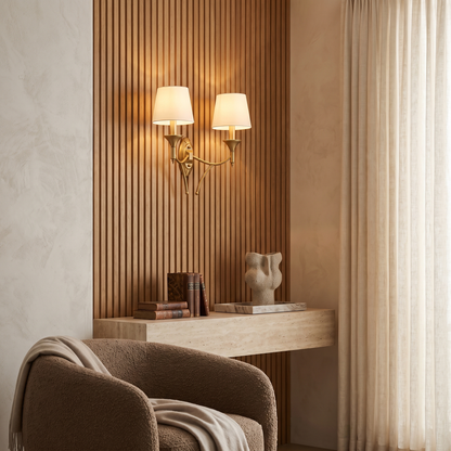 Calanthea European Iron Fabric Mushroom Wall Sconce for Bedside and Study Reading