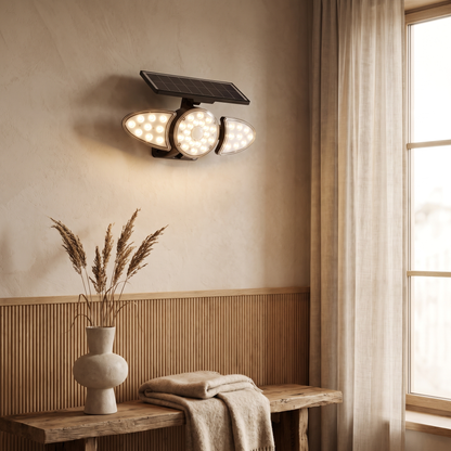Roseline Weatherproof Solar LED Wall Sconce for Garden Walls and Patio Steps