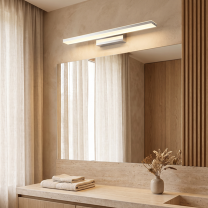 Nivelle Minimalist Stainless Steel Anti-Fog LED Vanity Light for Bathroom Mirror