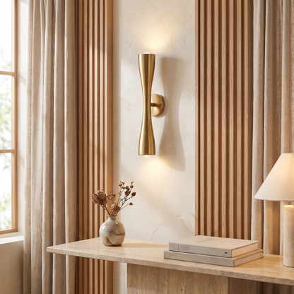 Xaverine Modern Metal Long Horn Wall Sconce with Dual LED for Living Room and Bedroom