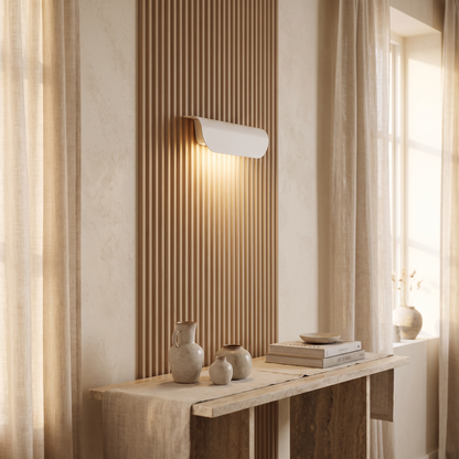 Winsloe Modern Curved Aluminum Outdoor Wall Light Weatherproof for Patio and Garden