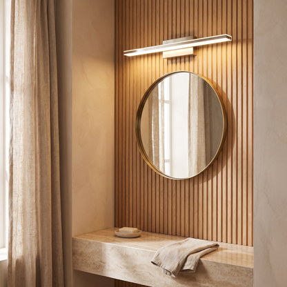 Nivelle Minimalist Stainless Steel Anti-Fog LED Vanity Light for Bathroom Mirror
