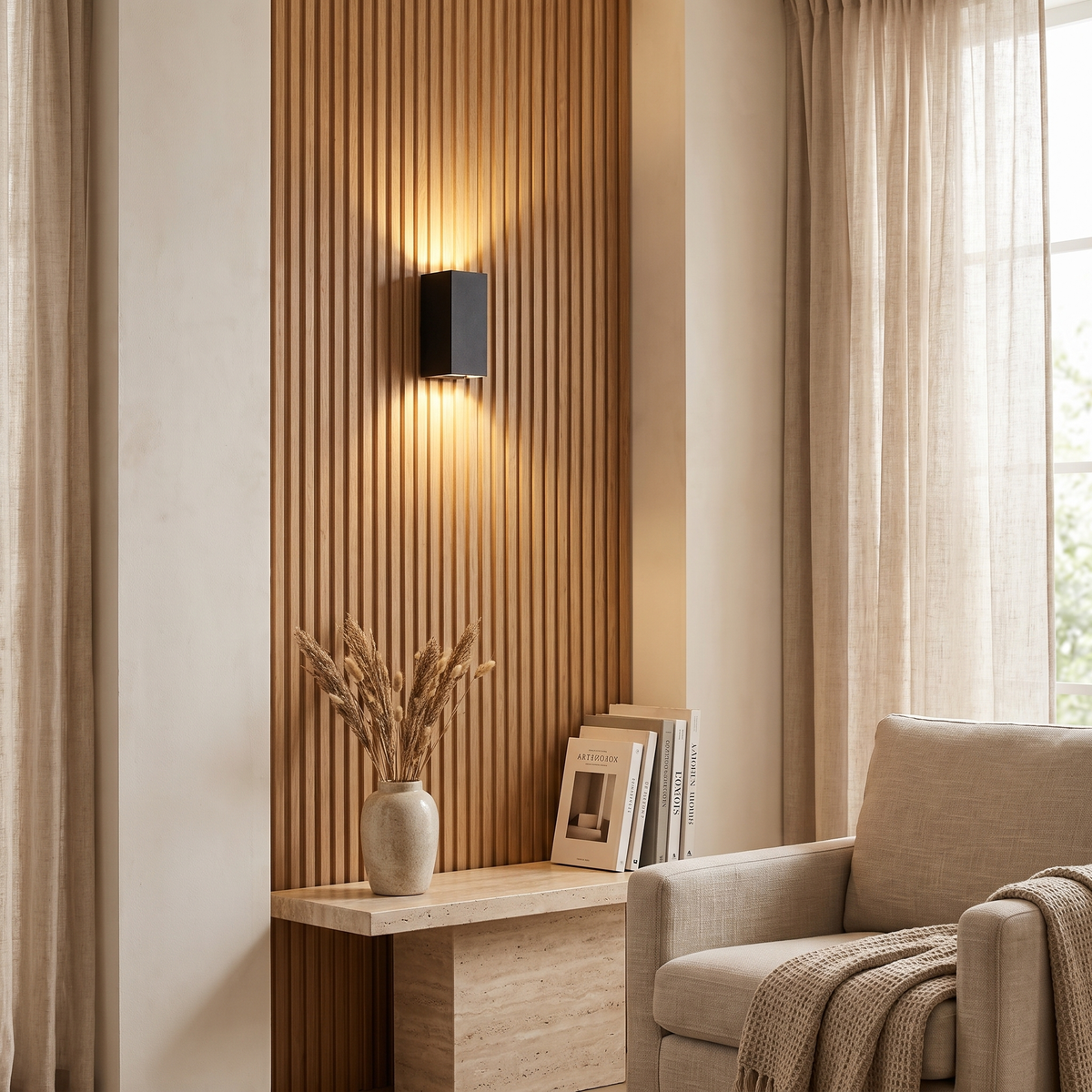Palladine Minimalist Black Aluminum Cylinder Wall Light Waterproof for Outdoor Patio