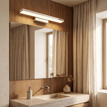 Nivelle Minimalist Stainless Steel Anti-Fog LED Vanity Light for Bathroom Mirror