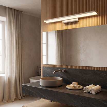 Nivelle Minimalist Stainless Steel Anti-Fog LED Vanity Light for Bathroom Mirror