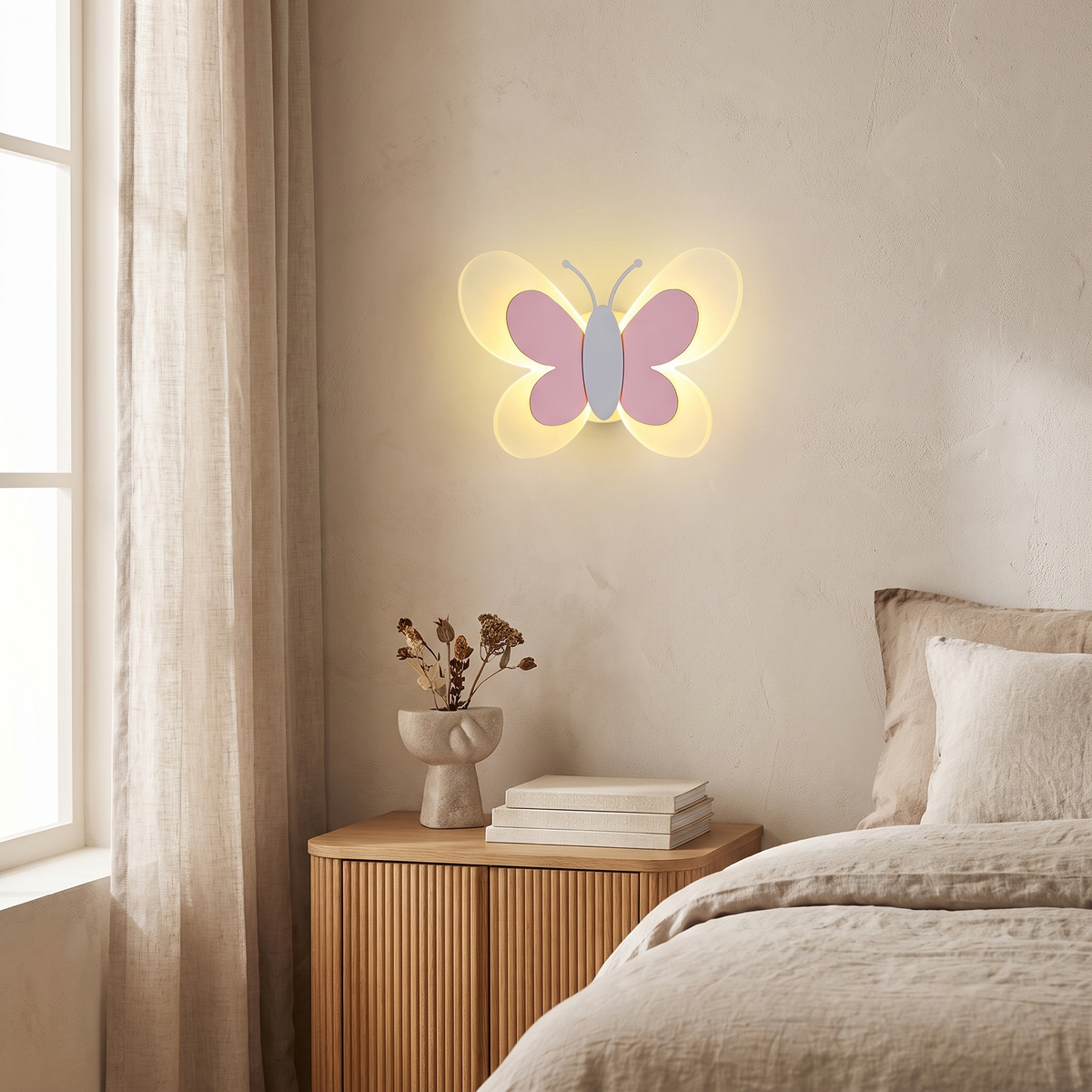 Havenlyn Modern White Acrylic LED Wall Sconce for Bedroom and Living Room Accent Lighting