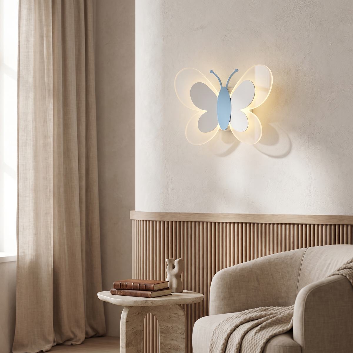 Havenlyn Modern White Acrylic LED Wall Sconce for Bedroom and Living Room Accent Lighting