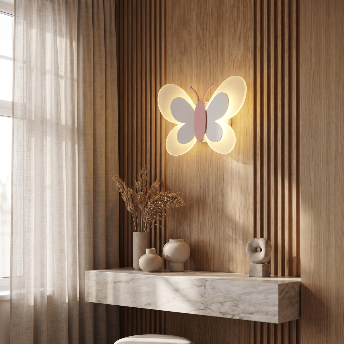 Havenlyn Modern White Acrylic LED Wall Sconce for Bedroom and Living Room Accent Lighting