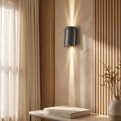 Ravielle Weatherproof Wave Aluminum LED Outdoor Wall Light for Patio and Entryway