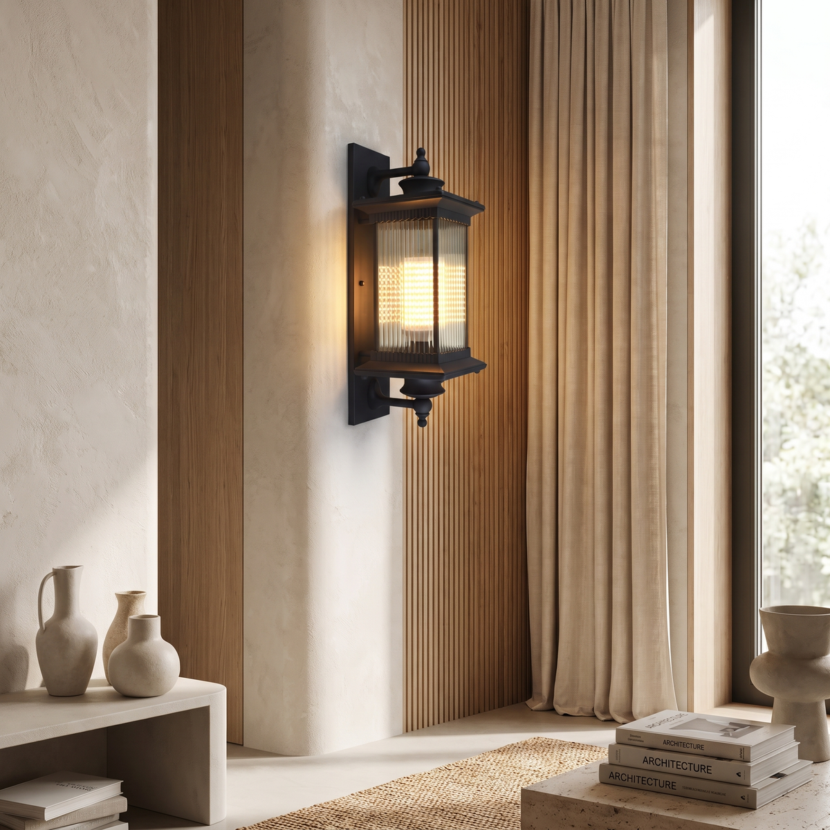 Cinquette Industrial Black Aluminum LED Wall Sconce for Patio and Entryway