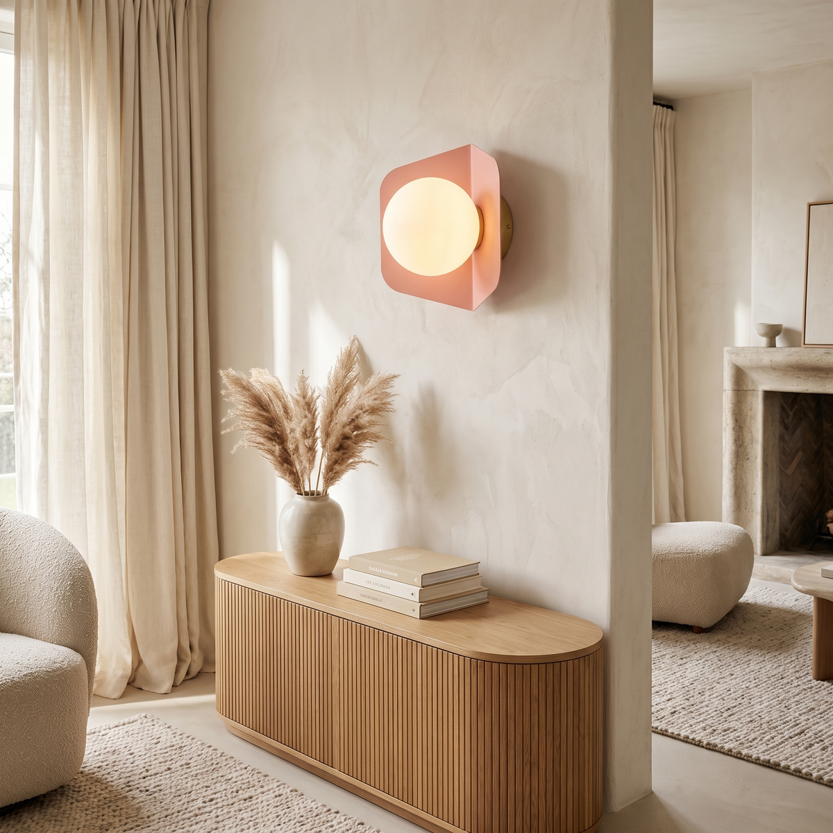 Ellsworth Nordic Iron Globe Glass Wall Sconce for Bedside and Stairwell Lighting