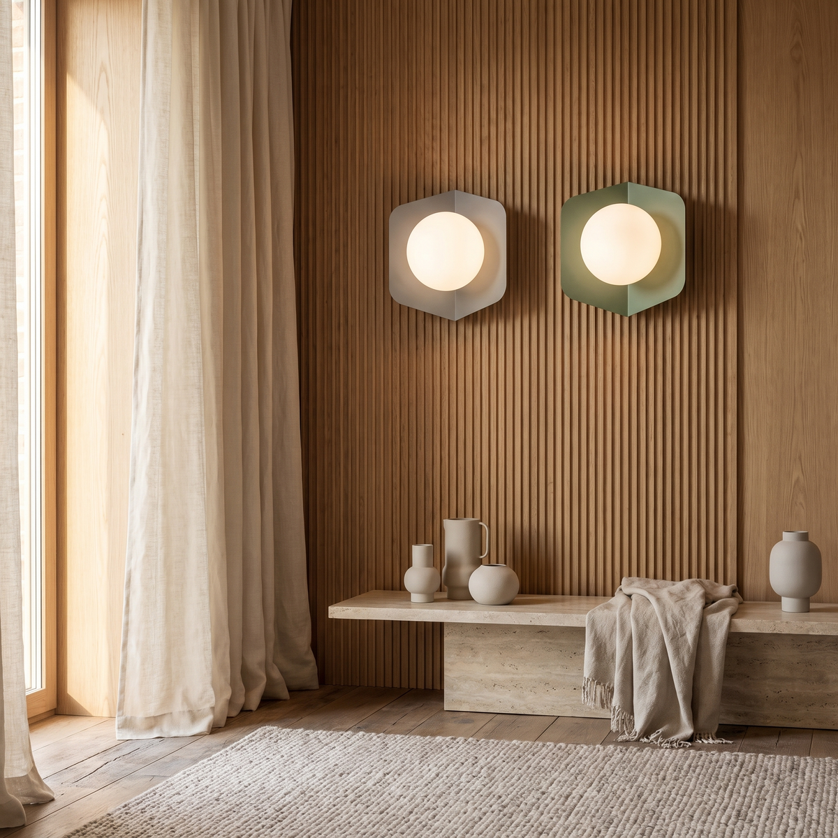 Ellsworth Nordic Iron Globe Glass Wall Sconce for Bedside and Stairwell Lighting