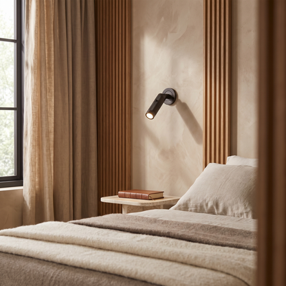 Wilhelmine Industrial Iron Cylinder LED Wall Sconce with Rotatable Switch