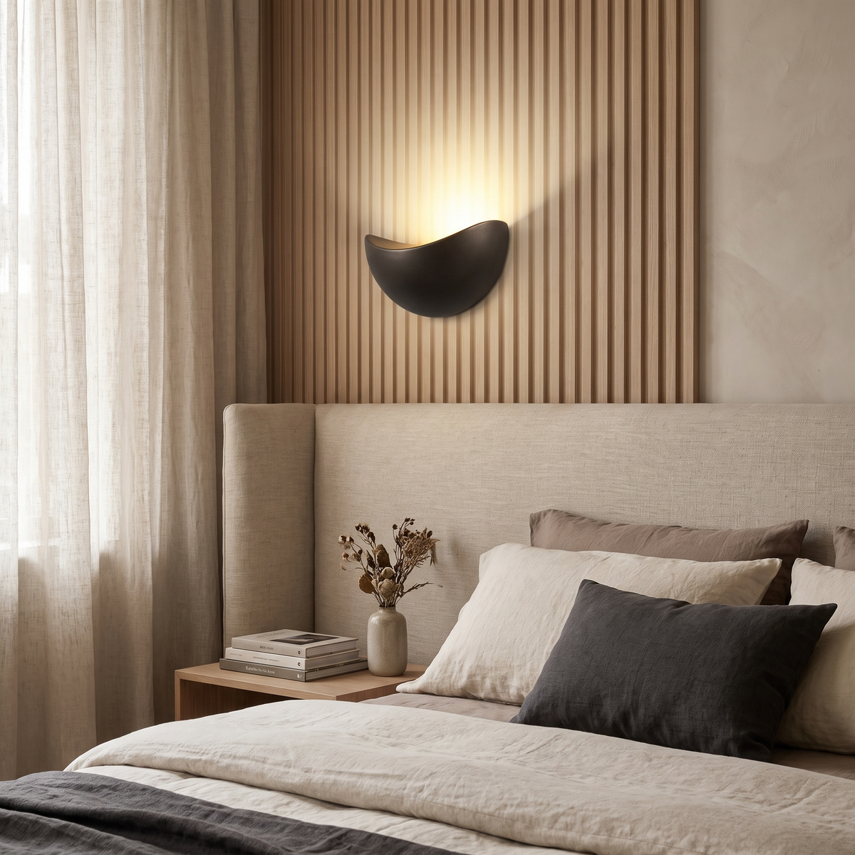 Zorielle Modern Half-Round Aluminum LED Wall Sconce for Living Room Accent