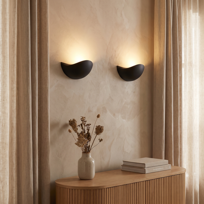 Zorielle Modern Half-Round Aluminum LED Wall Sconce for Living Room Accent