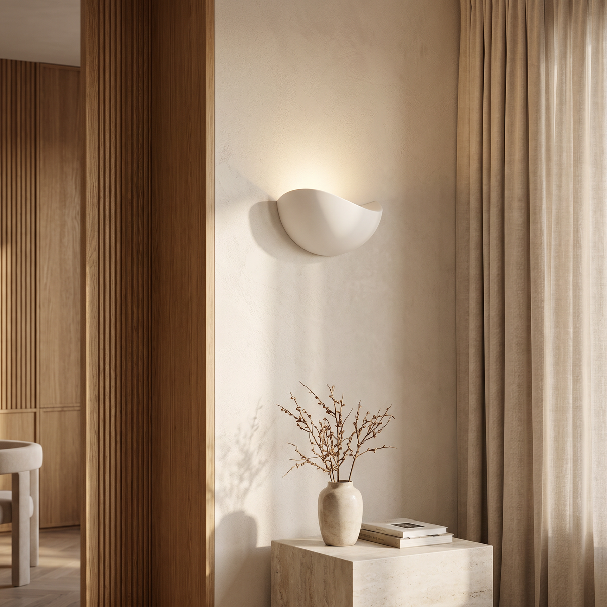 Zorielle Modern Half-Round Aluminum LED Wall Sconce for Living Room Accent