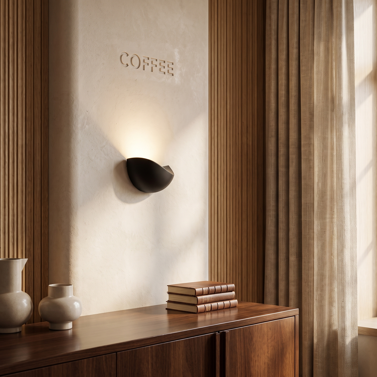 Zorielle Modern Half-Round Aluminum LED Wall Sconce for Living Room Accent