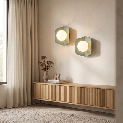 Ellsworth Nordic Iron Globe Glass Wall Sconce for Bedside and Stairwell Lighting