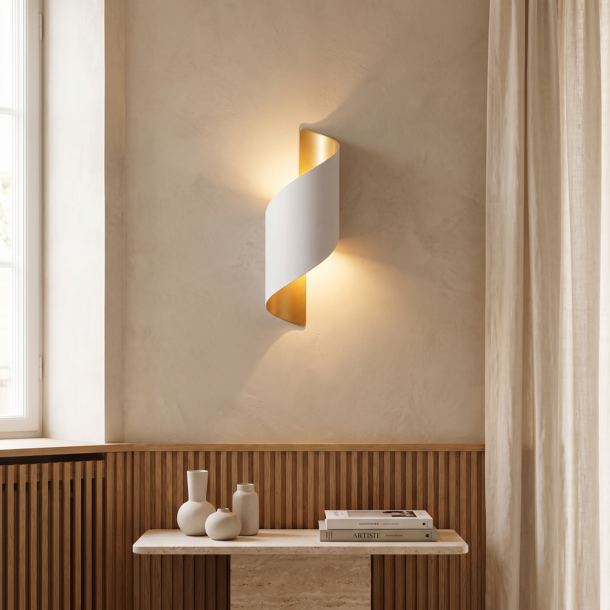 Ombrelle Minimalist Waterproof Aluminum LED Wall Sconce for Bedroom and Bath