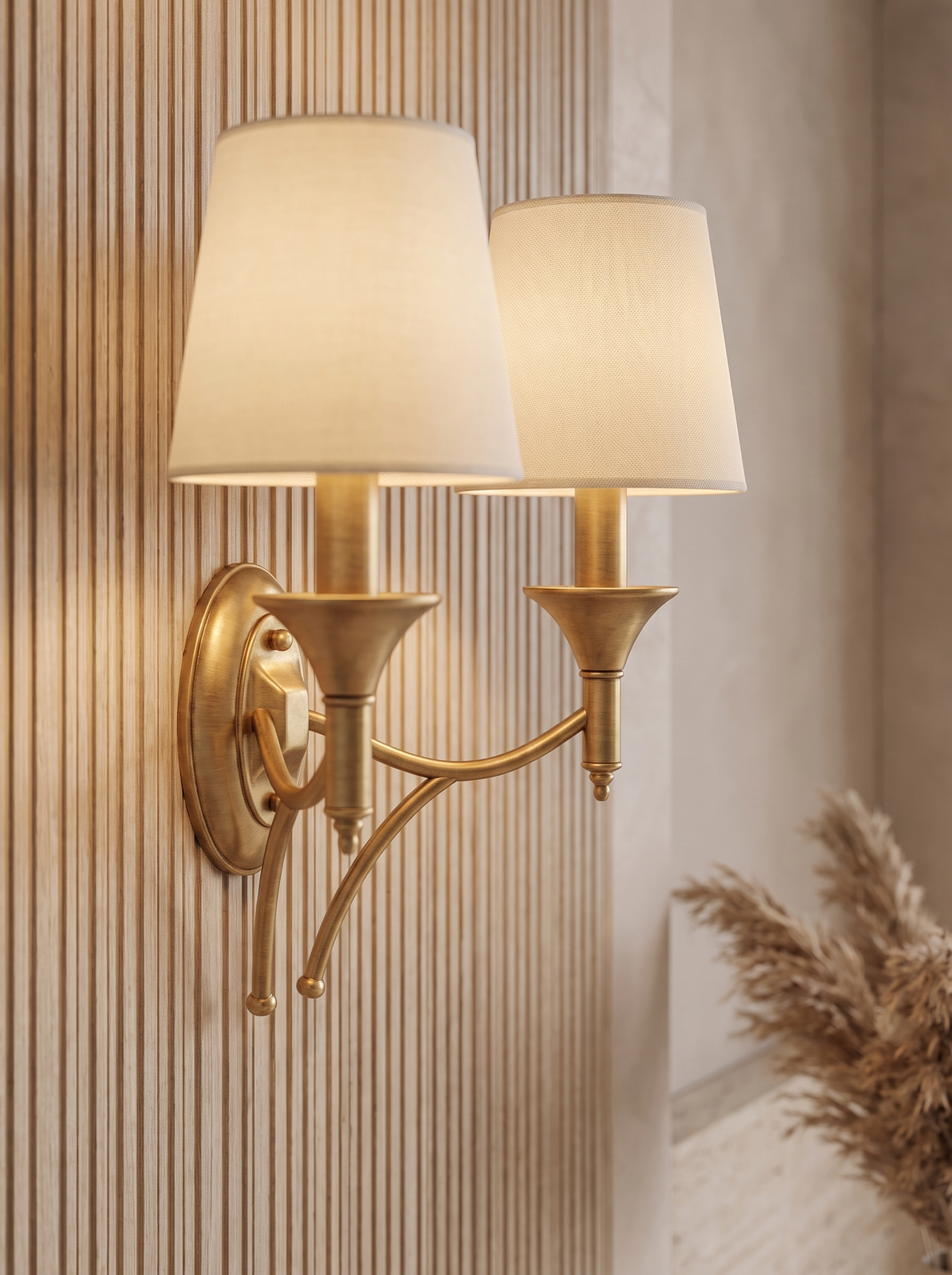 Calanthea wall sconce close up, Iron, Quietly Confident