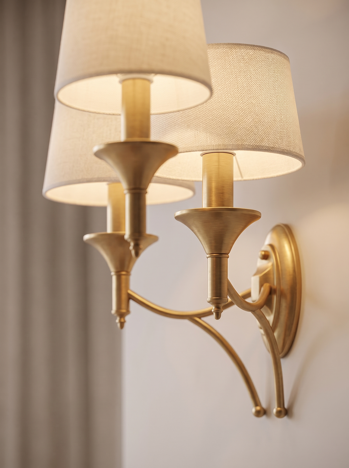Calanthea wall sconce close up, Radiance, Engineered